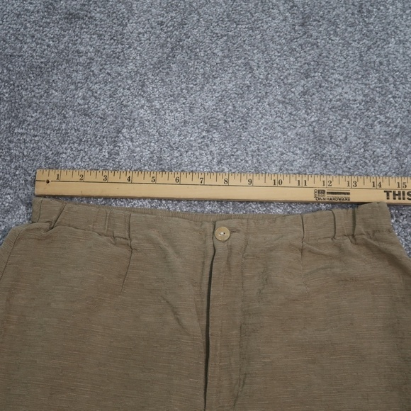 Chicos Design Silk/Linen Blend Ankle Pants Size 1 Green Straight - Picture 12 of 14